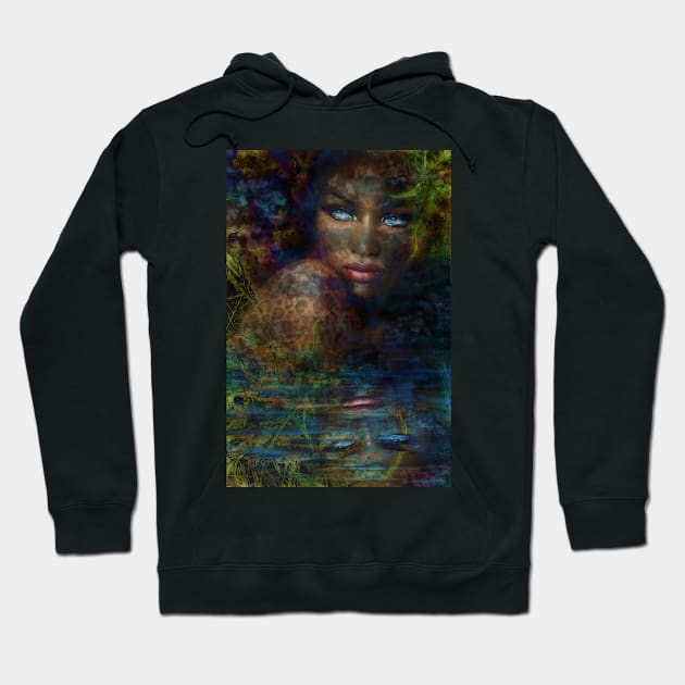 Blue Eyes Jungle Hoodie by Angie Braun